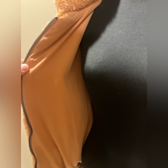 Angel Kiss Plush Tan Teddy Jacket - Picture 3 of 7